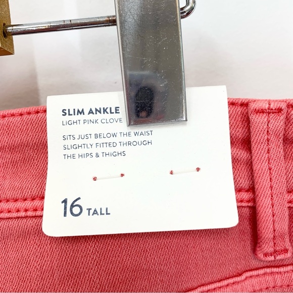 J. Jill Jeans Womens 16 TALL Slim Ankle Salmon Pink Orange - Picture 6 of 8